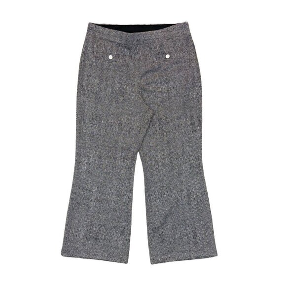 Michael Kors Women's Pants Size L Gray Cropped Wide Leg Pull On Stretch EUC - Picture 1 of 14